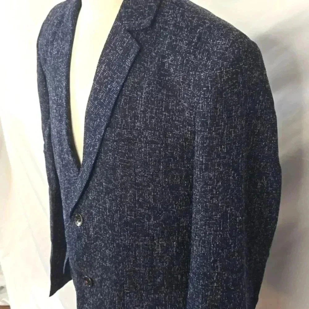 Men's jacket blazer navy blue / white